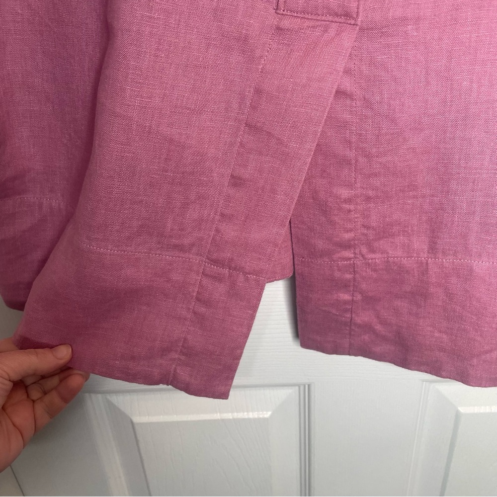 Madewell Bateau-Neck Tank in 100% Linen Beach Coastal Vacation in Shaded Pink L - Picture 7 of 12